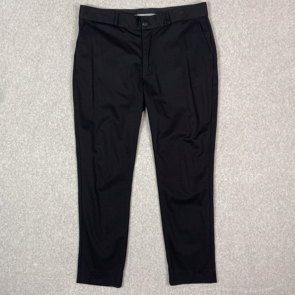 State & Liberty Pants Mens 36x27 Black Athletic Fit Stretch Dress
